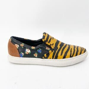 COACH C103 Striped Floral Point Toe Sneaker